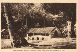 Hình độc về những cây cầu ngói Việt Nam một thế kỷ trước