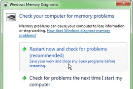  Thủ thuật định nhanh bệnh của bộ nhớ RAM máy tính