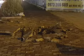 Nổ trên vỉa hè đường Phạm Hùng, 3 người nhập viện