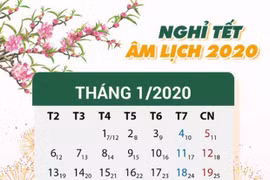 Lịch nghỉ Tết Nguyên đán Canh Tý 2020 chính thức