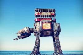 Loạt ảnh khó tin về nghệ thuật chế tạo robot từ rác thải