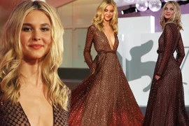 Isabel May mặc xẻ sâu, diện mốt ngực trần đẹp lấp lánh trên thảm đỏ