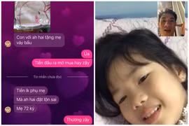  Hai con nhỏ góp tiền mua váy bầu tặng mẹ, cha ở xa viết tâm thư