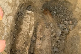 Phát hiện 2 quả bom nằm cạnh nhau ở khu vực gần sông Lô