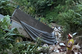 Lào Cai: Xe tải lao xuống vực làm 3 người trên xe bị thương