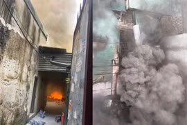 Hà Nội: Cháy nhà trong ngõ nhỏ, khói cao hàng chục mét