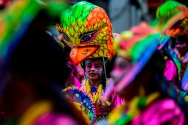 Sắc màu ngập tràn trong lễ hội "Đen và Trắng" ở Colombia