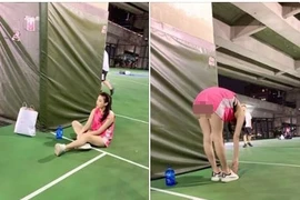 Cách sửa lỗi hồn nhiên của cô gái mặc siêu ngắn ở sân thể thao