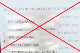 Danh sách bệnh nhân nhiễm HIV ở Quảng Bình là thông tin sai sự thật