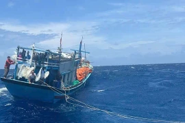 Cứu hộ thành công 15 ngư dân Bình Thuận gặp nạn trên biển