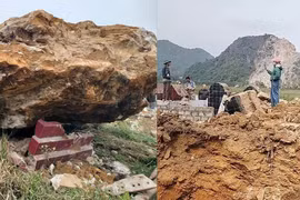 Điều tra vụ nổ mìn khiến đá tảng đè nát hàng chục ngôi mộ