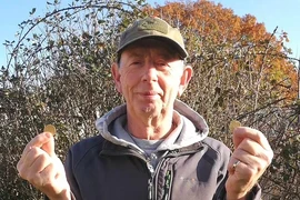 Dò kim loại trên cánh đồng, bất ngờ đụng trúng "kho báu"