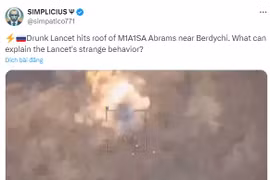 Siêu tăng M1 Abrams không tránh được sự "truy sát" của UAV Lancet