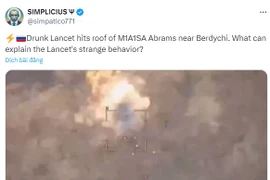 Siêu tăng M1 Abrams không tránh được sự "truy sát" của UAV Lancet