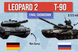 Cuộc đối đầu giữa xe tăng T-90M và Leopard 2A6 trên chiến trường Ukraine 