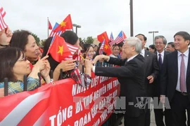 Những hình ảnh đầu tiên của TBT Nguyễn Phú Trọng trên đất Mỹ