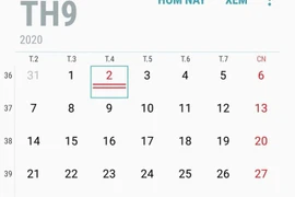 Lịch nghỉ chính thức ngày Quốc khánh 2/9 năm 2020