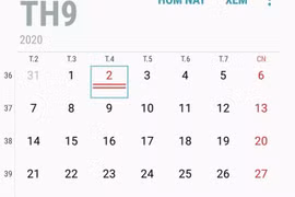 Lịch nghỉ chính thức ngày Quốc khánh 2/9 năm 2020