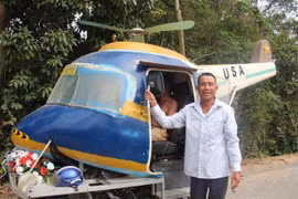 Thú vị trực thăng tự chế từ xe máy cũ chỉ chạy không bay