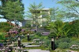 Villa trên đồi có view triệu đô, không gian bao phủ hoa cỏ 