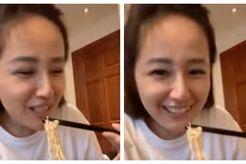 Mai Phương Thúy mặt mộc ăn mì, netizen khẩu chiến
