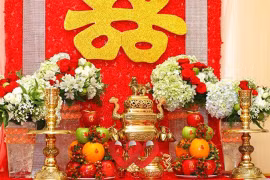 Cách chuẩn bị lễ vật, trang trí bàn thờ gia tiên trong ngày cưới