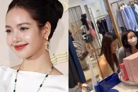 Xôn xao loạt ảnh Lisa (BLACKPINK) đi mua sắm ở Việt Nam