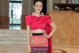 Cô gái Điện Biên mặc váy thổ cẩm thi hoa hậu 