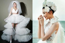 Dự đoán váy cưới Thanh Hằng sẽ mặc để sánh đôi chú rể 