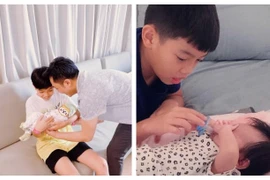 Cường Đô La khoe Subeo chăm em gái đúng chuẩn "anh nhà người ta"