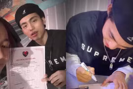 Fan đem giấy kết hôn đến xin chữ ký của MONO