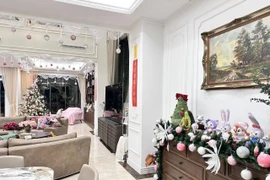 Ngôi nhà ở Hà Nội được trang trí lung linh sắc màu Giáng sinh