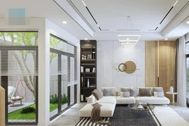 Ngôi nhà tạo nguồn đối lưu gió từ những khoảng sân vườn mini