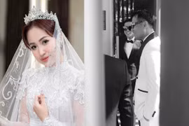 Vân Hugo lộng lẫy trong đám cưới, Hồ Hoài Anh thân thiết chú rể