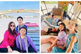 Jennifer Phạm đưa các con đi du hí miền Tây