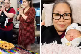 Hồng Vân khoe ảnh nhân ngày đầy tháng cháu ngoại