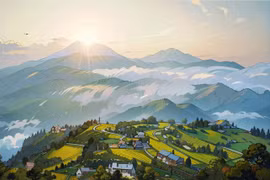 Trầm trồ phong cảnh Việt Nam quá thơ mộng theo phong cách anime