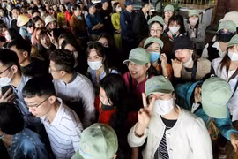 Người dân nô nức du xuân ở chùa Tam Chúc