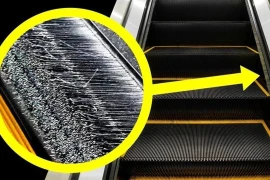 Phần lông bàn chải ở 2 bên thang cuốn có chức năng gì?