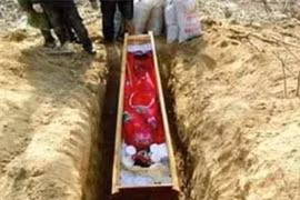 Cô dâu 5 tuổi mặc váy cưới dát vàng trong ngôi mộ cổ