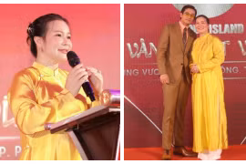 Vợ Quý Bình hiếm hoi xuất hiện cùng chồng sau khi sinh