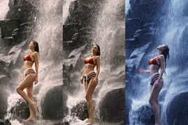 Nữ diễn viên phim sitcom hóa thân thành "nữ thần tắm suối"