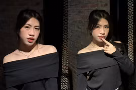 "Cơn lốc đường biên" Thanh Nhã gây sốt khoe vai trần nõn nà