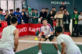 Lý Hoàng Nam "đấu" với cặp VĐV top pickeball châu Á mãn nhãn