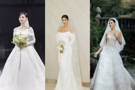 Loạt người đẹp Việt diện váy cưới đẹp nhất 2024, ngắm là mê