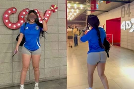 Diện đồ bó, tạo dáng phản cảm nữ gymer nhận đủ gạch xây nhà