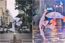 Khoe biệt tài xoạc chân thượng thừa, hot girl Taekwondo Việt gây sốt