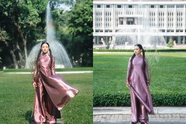 "Hot girl Vietnam Idol" chụp ảnh áo dài phá cách độc đáo