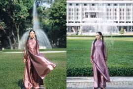 "Hot girl Vietnam Idol" chụp ảnh áo dài phá cách độc đáo