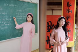 Cô giáo Vật lý gây bão khi dạy online diện áo dài cực xinh